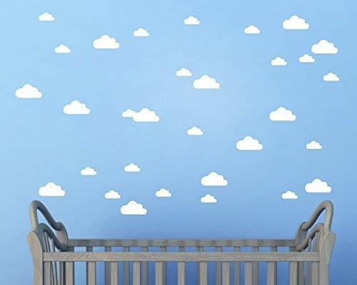 Juekui 134pcsset Mini Nubes Pegatinas De Pared Dorado Negro 0