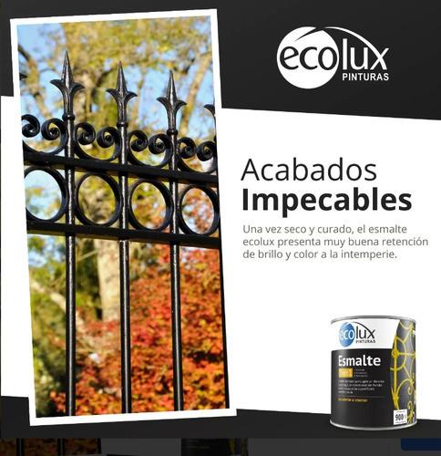 Esmalte Convertidor De Óxido 3 En 1 Ecolux 3.6 Lts Negro 1