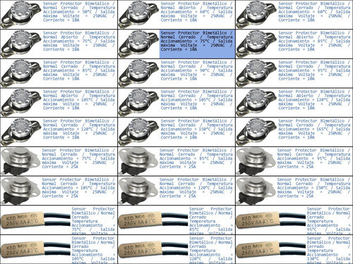 Termostato Temperatura 75 Grados Normal Cerrado 10a-p 1