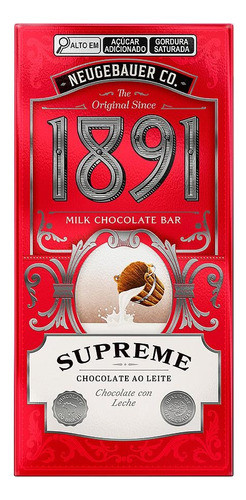Chocolate Supreme Con Leche 90g Neugebauer 1891 Importado 0