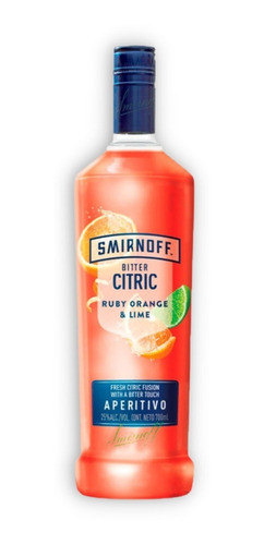 Bitter Aperitivo Smirnoff Citric Ruby Orange & Lime X6u 700m 1