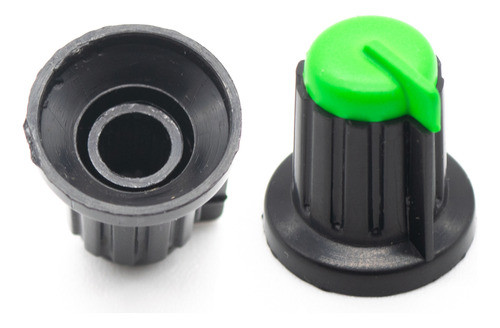 10 Perillas Potenciometro Verde Cla 18mm X 21mm Eje Estriado 1