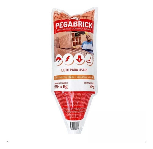 Adhesivo Para Ladrillos Y Bloques Pegabrick Manga X 3 Kg 0