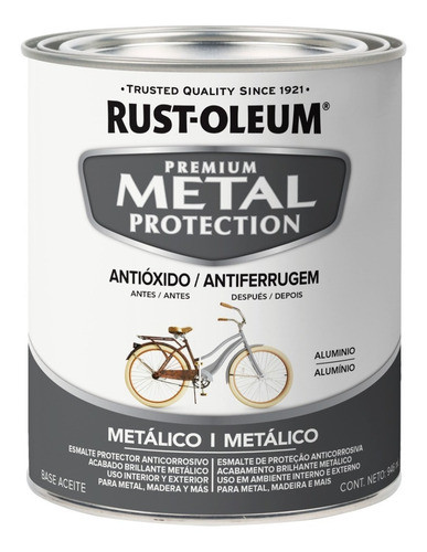 Pintura Rust Oleum Metal Protection Aluminio Brill 0,946 Lts 0