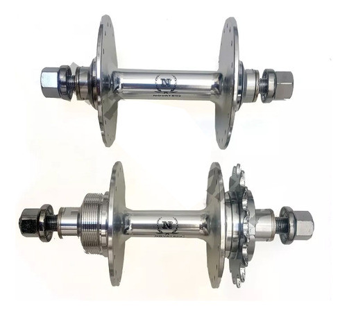 Juego De Mazas Novatec Flipflop 32ag Plateadas Fixie Pista 0