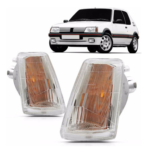 Par De Faros De Giro Delantero Peugeot 205 Original Fitam 0