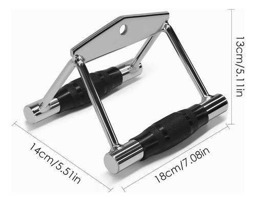 Agarre V Doble Para Remo Polea + Soga De Triceps, Fitness! 1