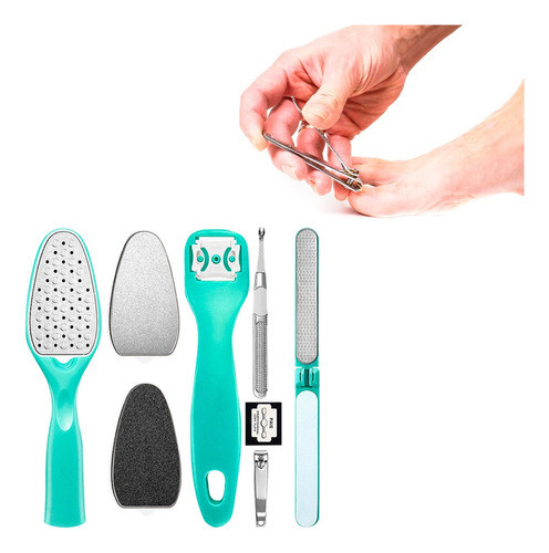 Set X8 Piezas Pies Podologia Garlopin Escofina Saca Callos 0