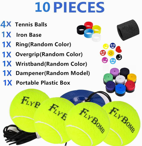 Kit De Tenis Portátil Para Principiantes Con 3 Pelotas 1