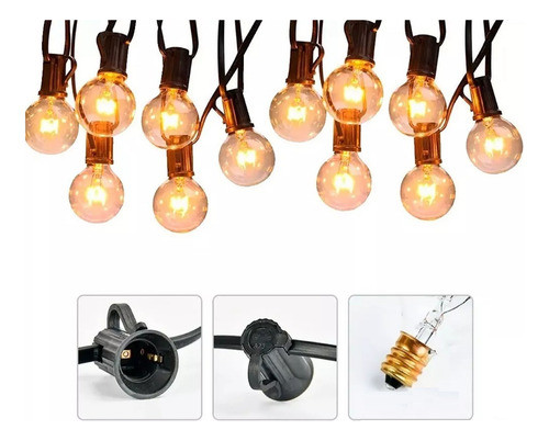 Guirnalda Guía Luces Vintage Interior/exterior 7.5m 0