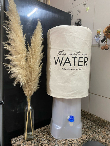 Funda Cubre Bidón Dispenser De Agua 20 Y 12litros Tela Crudo 1
