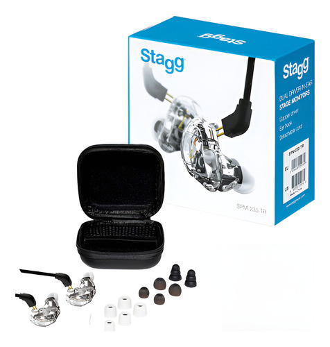Auriculares In Ear Monitores Pro Stagg Spm235 Transparente 0