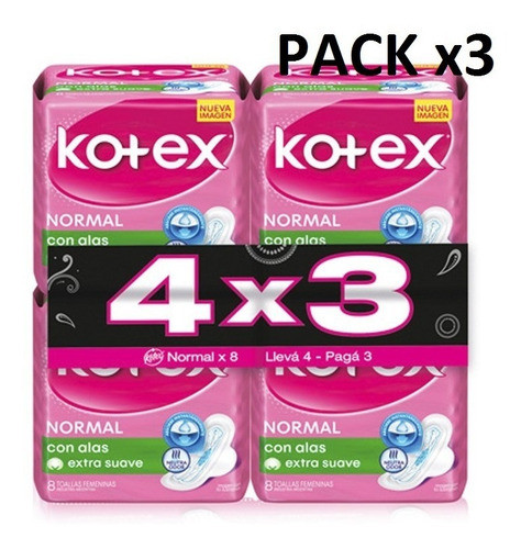 Kotex Normal 4x3 X 96 Unidades 1