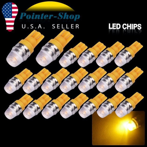 20 X Ámbar Amarillo Alta Potencia T10 5730 Led Bombillas W5w 1