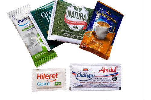 10 Kits Desayuno Café Leche En Polvo Té Edulcorante Azúcar 0