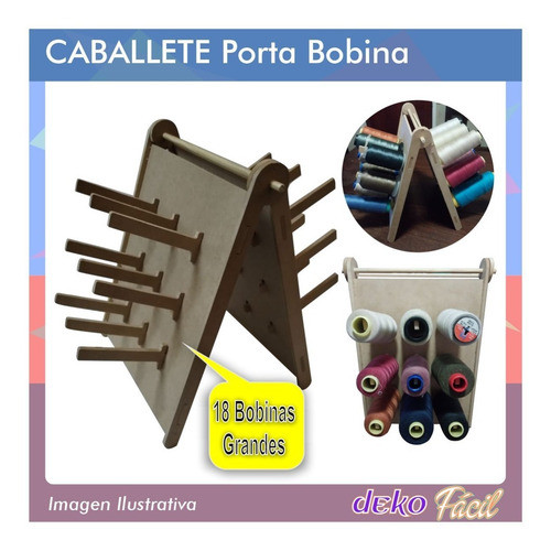 Caballete Organizador Para  18 Bobinas De Hilo Grandes 1