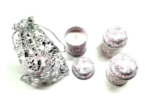Vela De Cera De Soja En Lata Con Packaging X 6 Unidades 0