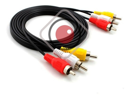 3 Cables Rca Audio Video 3m 3mts - Redvision 0