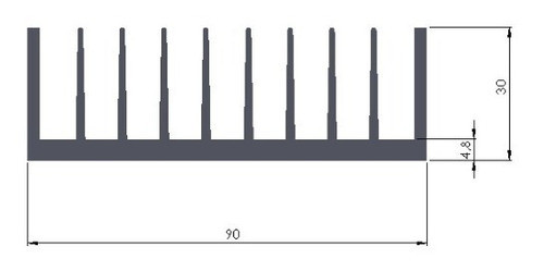 Disipador Aluminio - Indoor Led Base 9 X 20 Cm 1