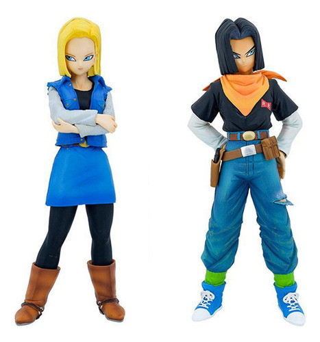 Pack X 2 Androide 17 Y 18 Dragon Ball Z Figuras 0