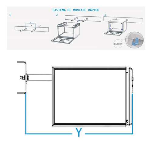 Soportes 424mm P/cajon De Herramientas De Metal 500mm Bawer 1