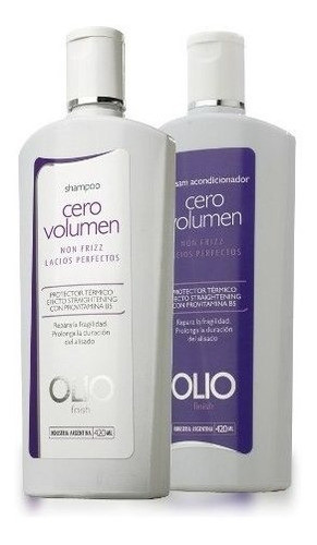 Kit Olio Shampoo Acondicionador Cabellos Lacios Antifrizz 0