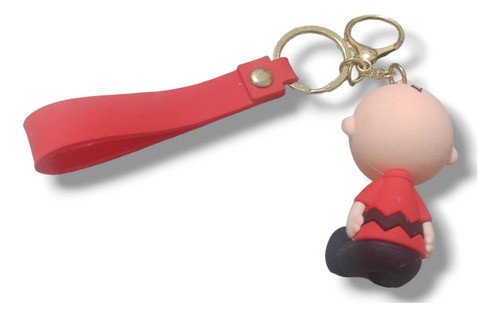 Llavero Figura Charlie Brown Siliconado Gancho Cinta 1