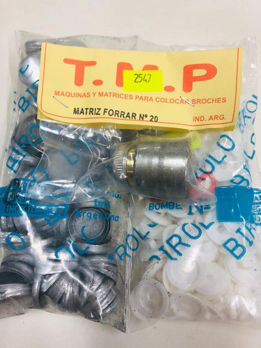 Hormillas Forrar Boton N° 12mm + Matriz - Tta 0