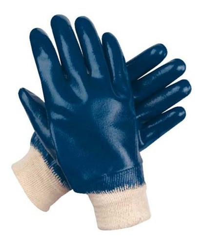 Guante Nitrilo Pesado Steelpro Puño Elastizado Azul Iram 0