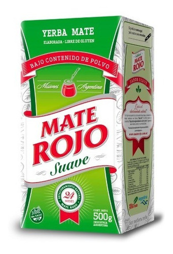 Yerba Mate Rojo Suave X 5 Unidades De 1/2kg 0