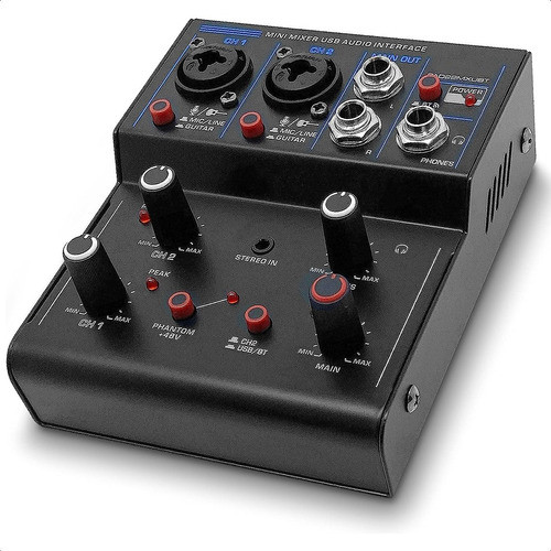 Mini Mixer Inalambrica Bluetooth 2 Canales Usb Phantom 0
