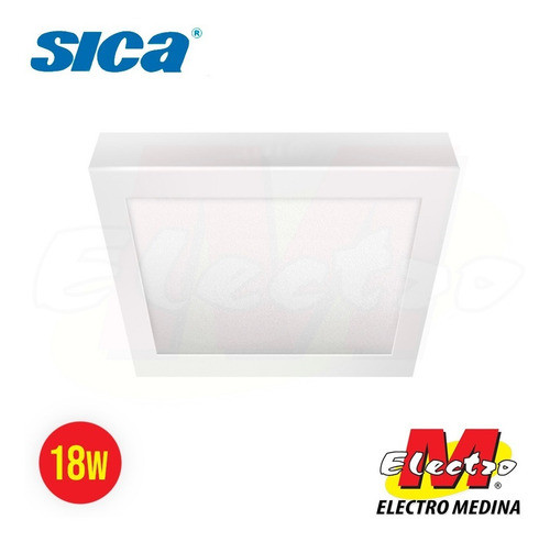 Plafon Panel Led Cuadrado 18w Calido Sica Electro Medina 0