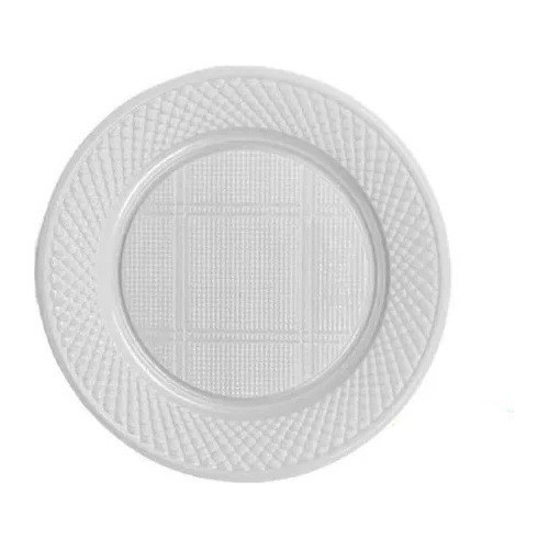 Plato Descartable 22cm. Plastico X 50un. Blancos 0