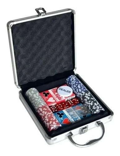 Fichero De Poker De 100 Fichas Numeradas Brillante 5 Colores 0