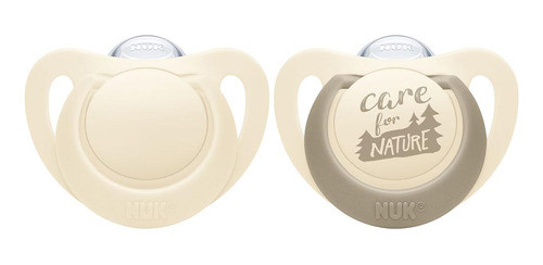 Chupete Nuk Silicona For Nature X2 6 A 18 Meses Marfil 0