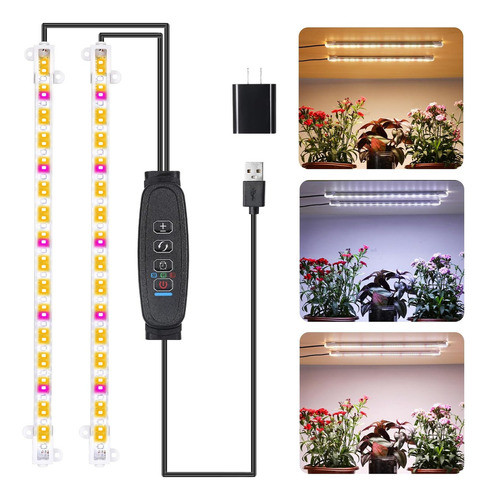 Dos Tiras De Crecimiento De Lámpara Plantas De Interio... 0