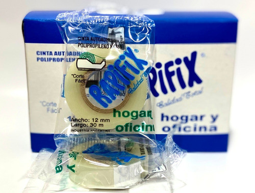 Cinta Adhesiva 12mm X 30m- Rapifix  Corte Facil - 72 Rollos- 0