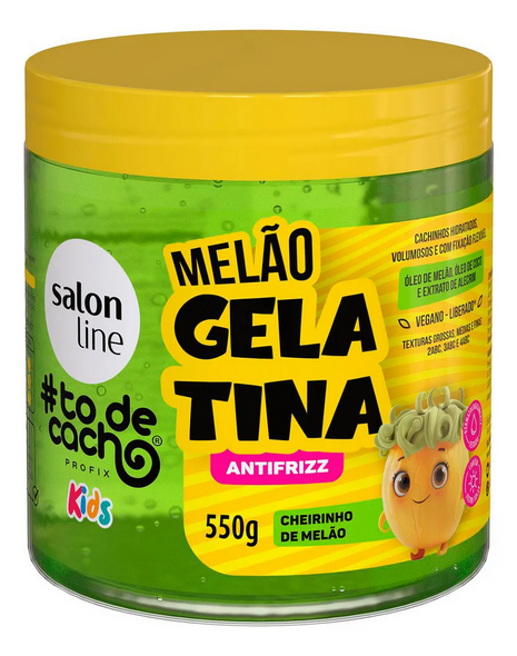 Salon Line #TôDeCacho Kids Melon Styling Gel 550 g – Anti-Frizz & Hydration