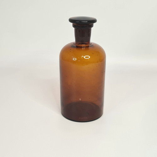 Frasco Antiguo Farmacia  Con Tapón 18cm Alto. 500 Cm 0