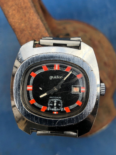 Reloj Guidor, Calendario, Hombre Antichoc, No Funciona. 0