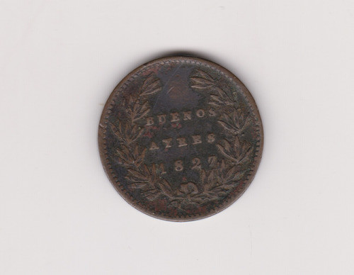 Moneda Argentina Buenos Aires 5/10 1827 J/9.1.12 Muy Bueno 1