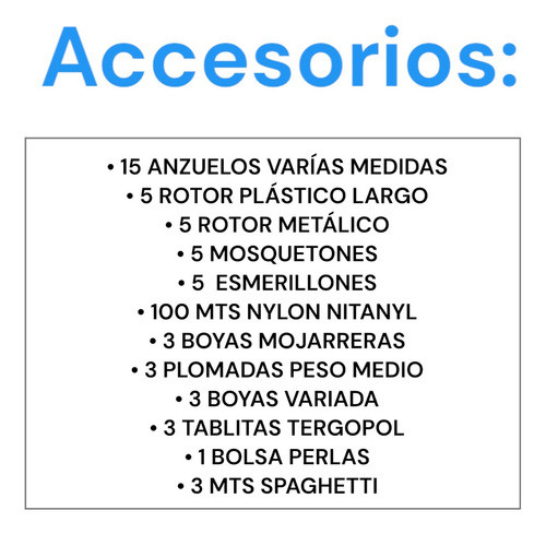 Combo Pesca Variada Armado Líneas Con Todo Lo Básico Rio Mar 1