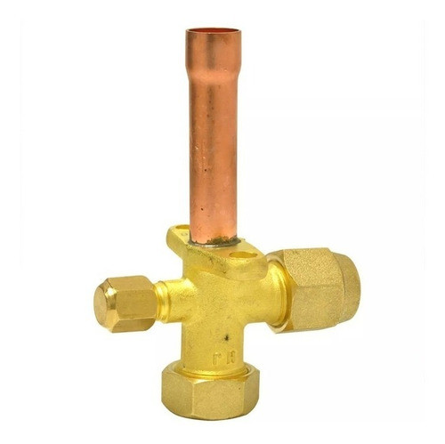 Valvula Robinete De Servicio Para Split 1/2 Recta 5/16 R410 1