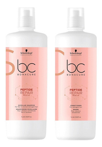 Kit Schwarzkopf Repair Rescue Reparador Pelo Sh + Enj 1000ml 0