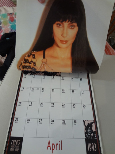 Cher Calendario Rareza Vintage 1