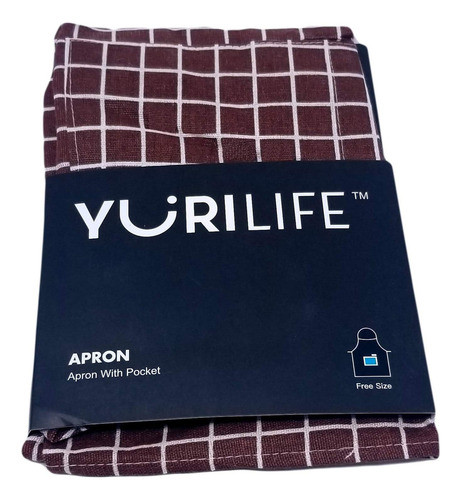 Delantal De Cocina De Lino Y Algodón Suave Bolsillo Mu... 0