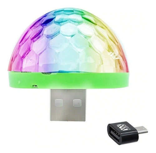 8 Luz Led Rgb Audiorítmica Bola Boliche Dj Usb Y P Celular 0