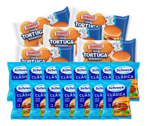 30 Hamburguesas Schneck Y 30 Tortugas Bimbo 0