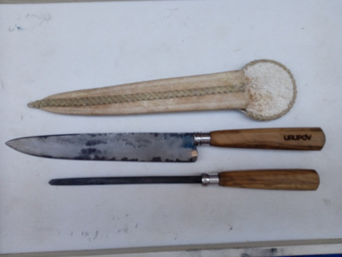 Cuchillo Franz Wenk Con Chairá Y Baina De Cuero Crudo 0
