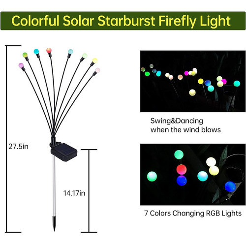 Paquete De 4 Luces Solares Para Jardín Demiwise, Luz Imperme 1